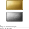 Rectangular Flat Metal Badge