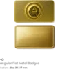Rectangular Flat Metal Badge