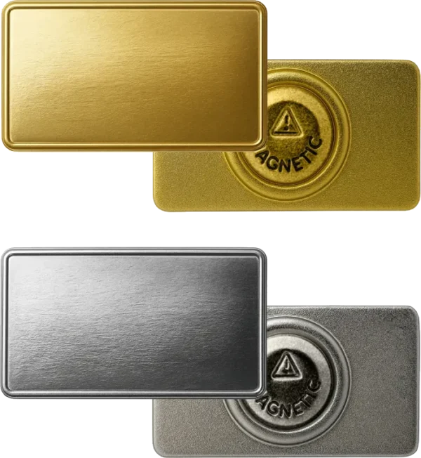 Rectangular Flat Metal Badge