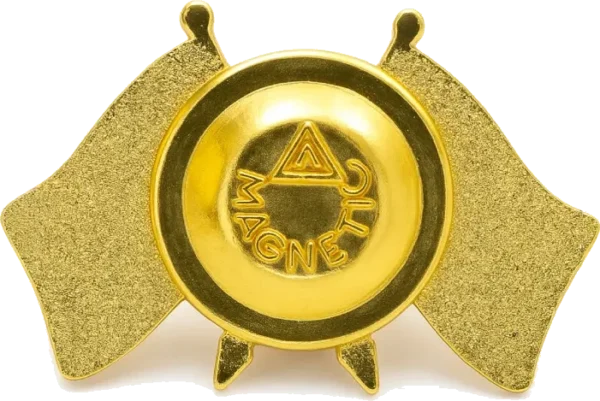 Twin Flag Badge, Gold