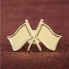 Twin Flag Badge, Gold