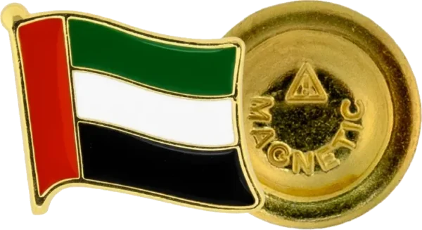UAE Flag Mini Badge, Gold