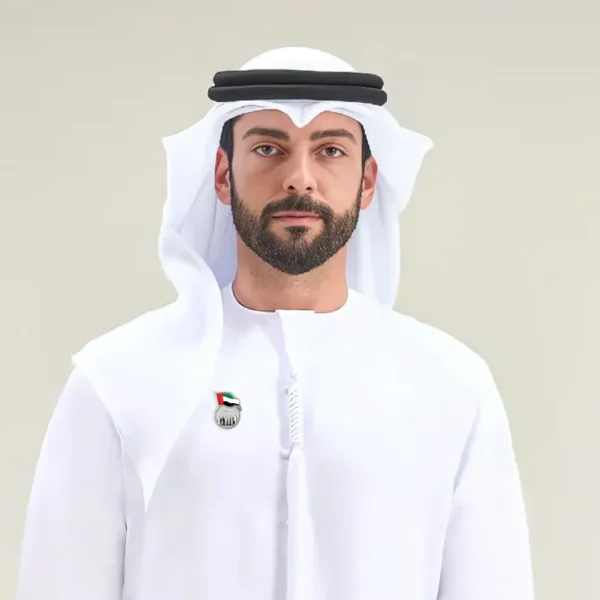 UAE Flag Badge with Epoxy Dome