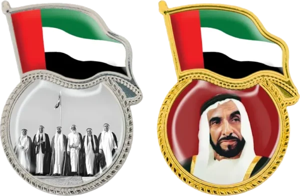 UAE Flag Badge with Epoxy Dome