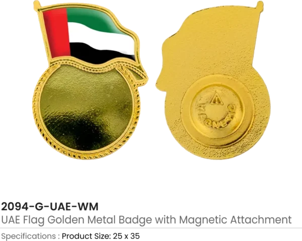 UAE Flag Badge with Epoxy Dome