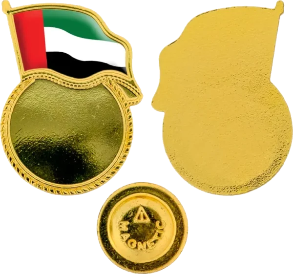 UAE Flag Badge with Epoxy Dome
