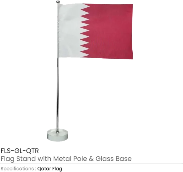 Desk Flag with Glass Base
