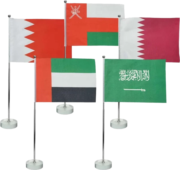 Desk Flag with Glass Base