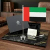 Desk Flag with Metal Pole and Silver Base