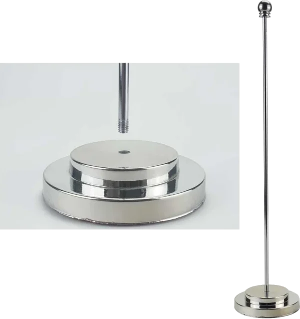 Desk Flag with Metal Pole and Silver Base