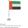 Desk Flag with Metal Pole and Silver Base