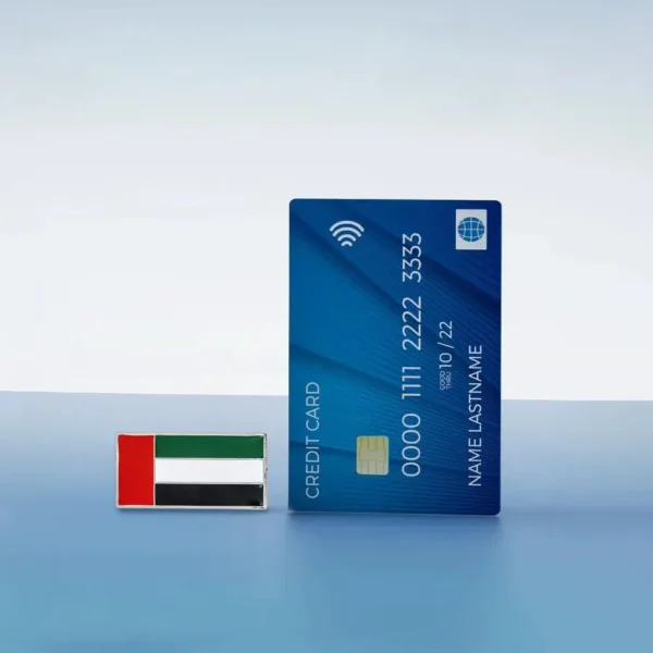 UAE Flag Metal Badge, Rectangle