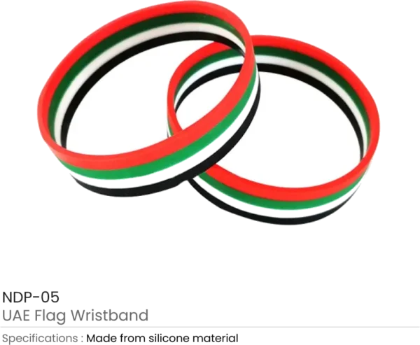 UAE Flag Silicone Wristband