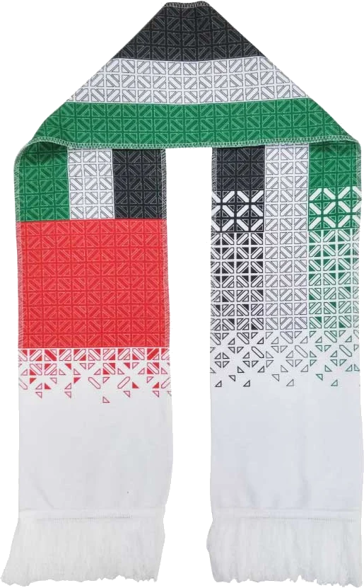 UAE Flag Polyester Scarf with Frills