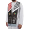 UAE Flag Heavy Satin Scarf, Silver Tassel