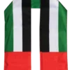 UAE Flag Satin Scarf with Frills