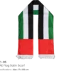 UAE Flag Satin Scarf with Frills