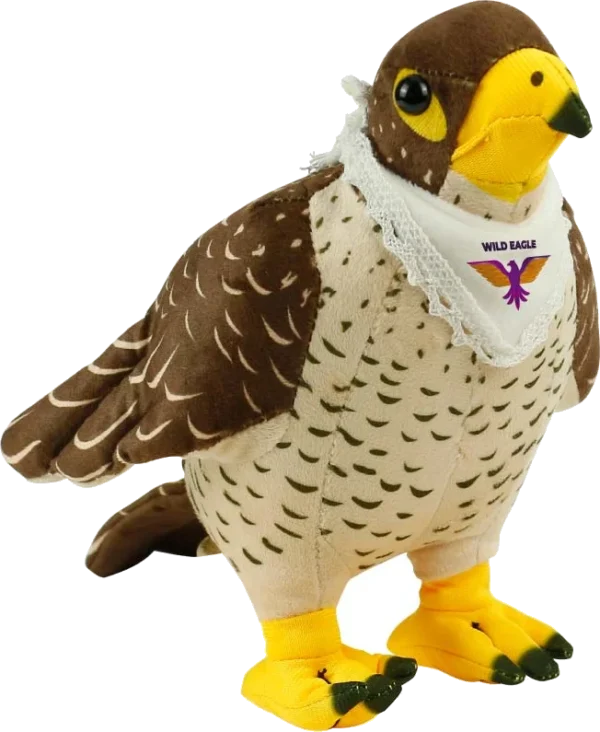 Falcon Plush Toy with Scarf, 22 cm