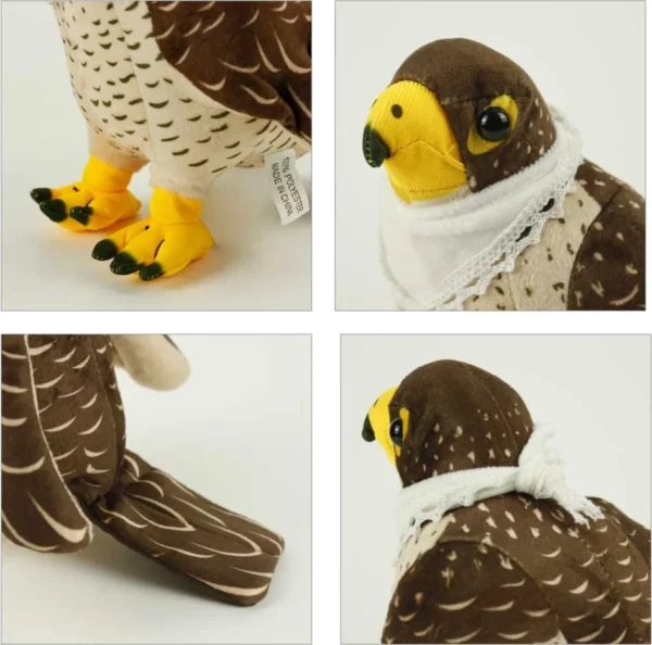 Falcon Plush Toy with Scarf, 22 cm