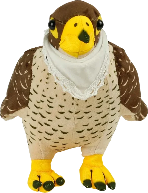 Falcon Plush Toy with Scarf, 22 cm