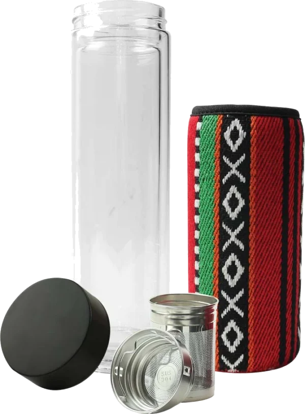 Glass Bottle with Sadu Sleeve, 500 ml