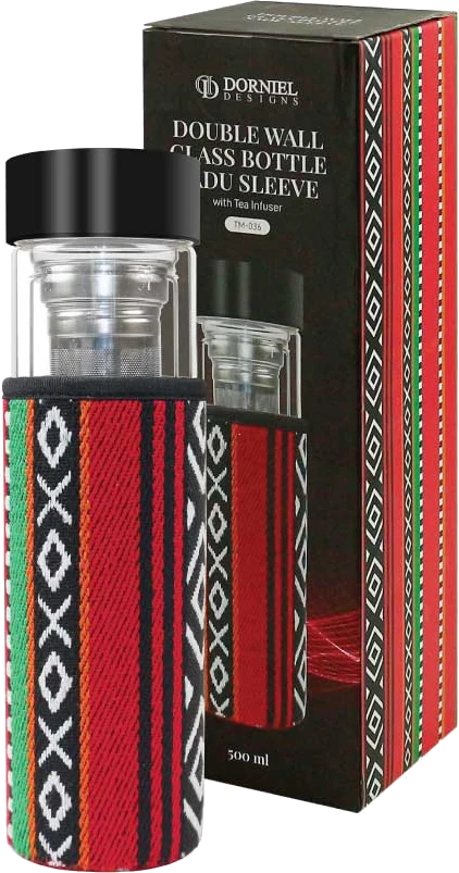Glass Bottle with Sadu Sleeve, 500 ml