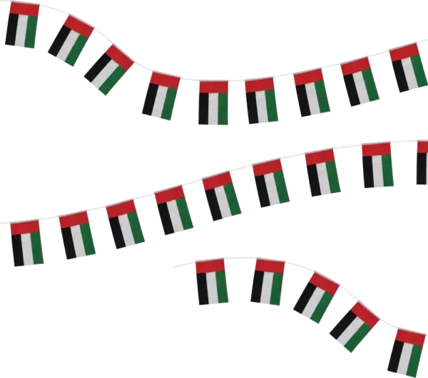 UAE String Flags, 32 Pieces