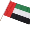 UAE Hand Flag A4 with Wooden Pole