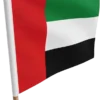 UAE Hand Flag A4 with Wooden Pole