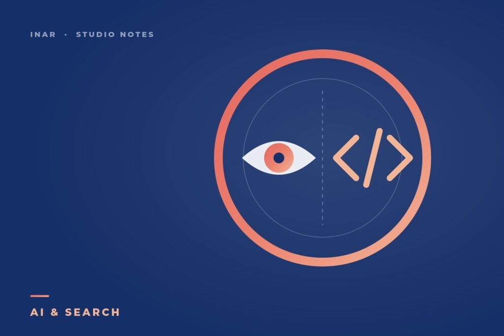 An eye and code brackets: designing for people and machines